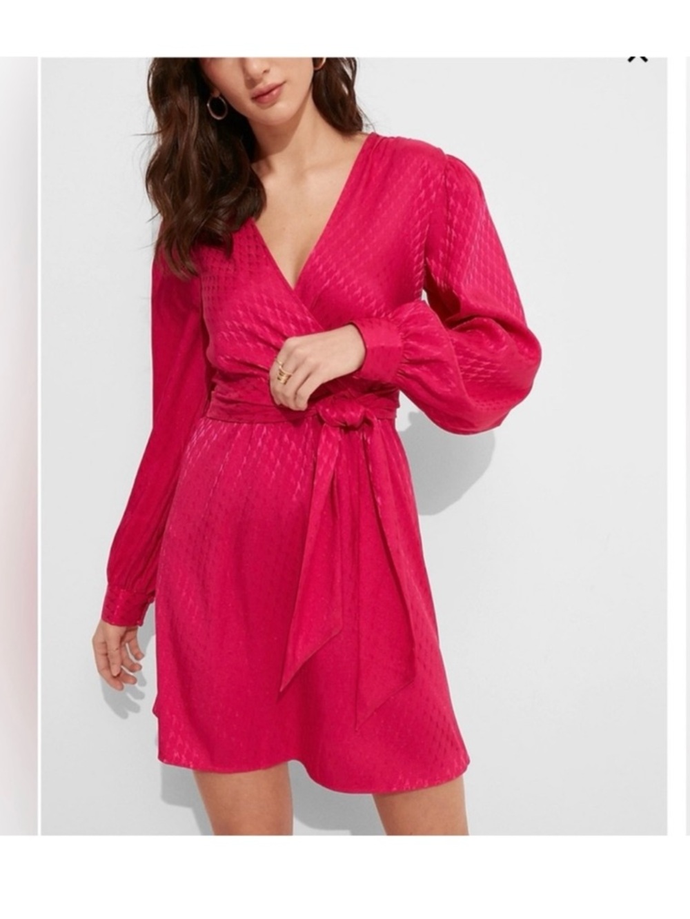 Express Pink Waist Tie Dress